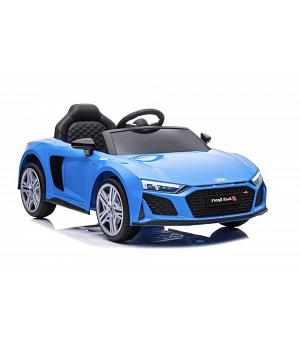 AUDI R8 SPORT 12V, AZUL, ASIENTO CUERO, RUEDAS GOMA, MANDO RC - KI4R8SPORTBLUE